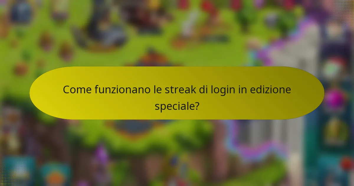 Come funzionano le streak di login in edizione speciale?